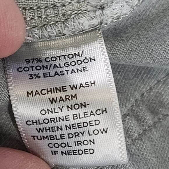 Made and loved Loft women's jeans sage green modern skinny crop Size 30 office - Picture 7 of 8